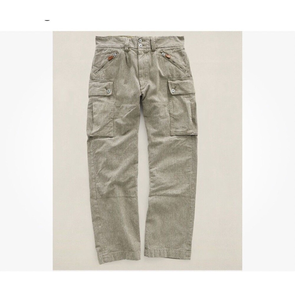 RRL Ralph Lauren Thick Howell Beige (Tan) Swiss Military Pants-MEN-38x32- RARE